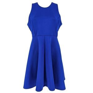 Milly for Dress Nation Skater A-Line Dress Sapphire Blue 12